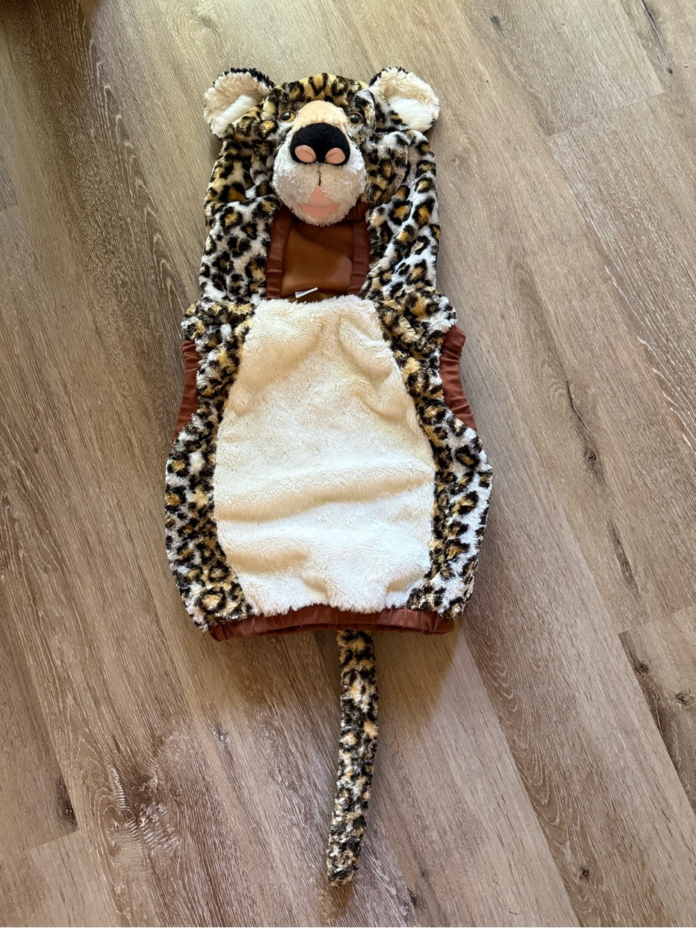 Toddler Leopard Plush Hooded Animal Halloween Costume Size 24 Months / 2 Years